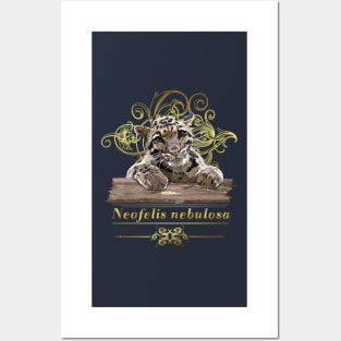 clouded leopard Posters and Art